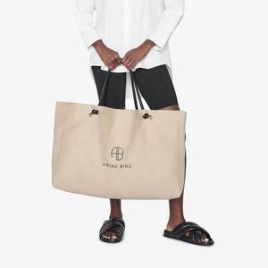 ANINE BING - LARGE SAFFRON TOTE Brown
